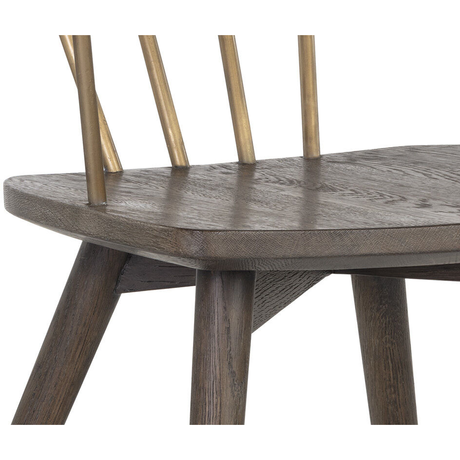 Demi Distressed Brown Dining Armchair